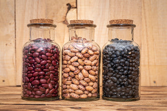 Growing Dried Beans NZ Containers of dried bean seeds NZ