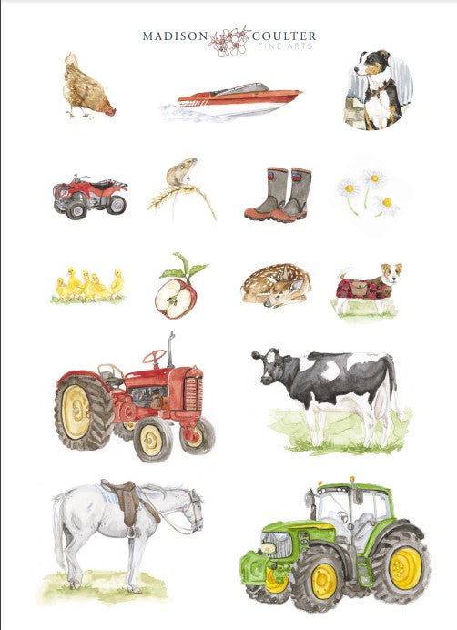 Farmyard Sticker Chart Buy Sticker Sheet Farm Life by Kings Seeds NZ online - Kings Seeds NZ