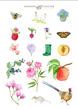 Sticker Sheet Flowers